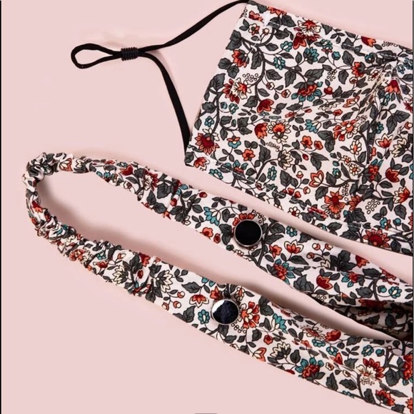 Floral Print 2pc Headband and Face Mask Set - Picture 4 of 6